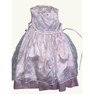Girls' Pink Dress Size 6 With Overlay & Ribbon for Play